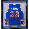 imageFramed AutographedSigned Patrick Ewing 35x39 New York Blue Basketball Jersey Beckett BAS COA