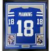 imageFramed AutographedSigned Peyton Manning 35x39 Indianapolis Colts Authentic Blue Football Jersey Fanatics COA