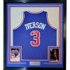 imageFramed Facsimile Autographed Allen Iverson 35x39 Philadelphia Blue Reprint Laser Auto Basketball Jersey