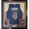 imageFramed Facsimile Autographed Stephen Steph Curry 35x39 2024 United States Team USA Blue Reprint Laser Auto Basketball Jersey