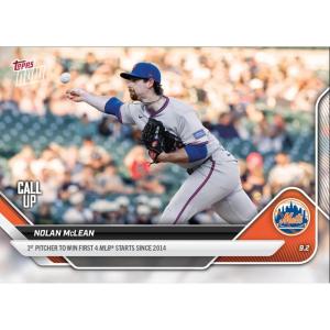 image2025 Topps Now Nolan McLean 651 1st Pitcher to Win First 4 MLB Starts Since 2014 New York Mets Rookie RC Baseball Card