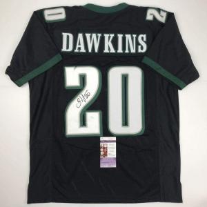 imageAutographedSigned Brian Dawkins Philadelphia Black Football Jersey JSA COA