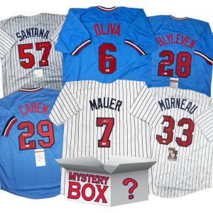 imageAutographedSigned Minnesota Baseball Jersey Mystery Box with PSA JSA or Beckett COA
