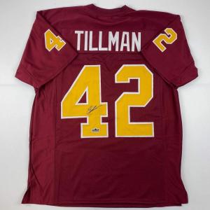 imageFacsimile Autographed Pat Tillman Arizona State Red Reprint Laser Auto College Football Jersey Size Mens XL