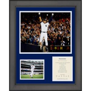 imageFramed Derek Jeter Hall of Fame Baseball 11x14 Three Photo Collage
