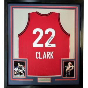 imageFramed Facsimile Autographed Caitlin Clark 35x39 Indiana Red Reprint Laser Auto Basketball Jersey