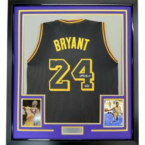 imageFramed Facsimile Autographed Kobe Bryant 35x3924 Black Mamba Los Angeles LA Reprint Laser Auto Basketball Jersey