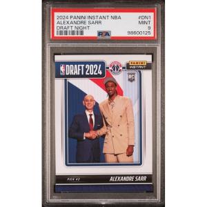 imageGraded 2024 Panini Instant NBA Alexandre Sarr DN1 Draft Night Rookie RC Basketball Card PSA 9 Mint
