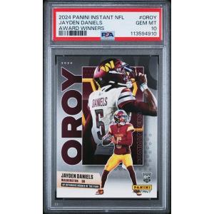 imageGraded 2024 Panini Instant NFL Jayden Daniels OROY Award Winners Rookie RC Football Card PSA 10 Gem Mint