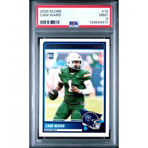 imageGraded 2025 Panini Score Cam Ward 13 Rookie RC Football Card PSA 9 Mint