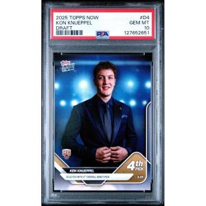 imageGraded 2025 Topps Now Kon Knueppel D4 Rookie RC Basketball Card PSA 10 Gem Mint