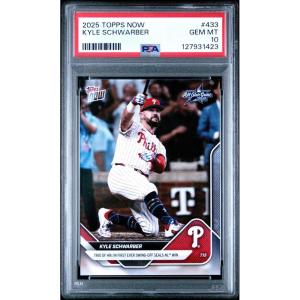 imageGraded 2025 Topps Now Kyle Schwarber 433 Baseball Card PSA 10 Gem Mint