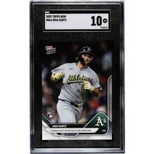 imageGraded 2025 Topps Now Nick Kurtz 464 1st Rookie in MLB History With a Four Homer Game Rookie RC Baseball Card SGC 10 Gem Mint