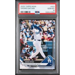 imageGraded 2025 Topps Now Shohei Ohtani 527 Blasts Majestic HR for 1000th MLB Hit Baseball Card PSA 10 Gem Mint