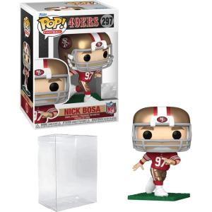 imageNick Bosa 297 Funko POP Football San Francisco 49ers Figurine Bundle with HOFSM Protector Case