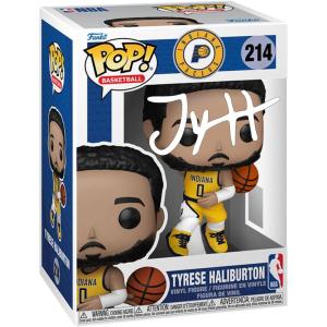 imageTyrese Haliburton 214 Statement Edition Facsimile Signed Reprint Laser Autographed Funko POP Basketball NBA Indiana Pacers Figurine with Protector Case