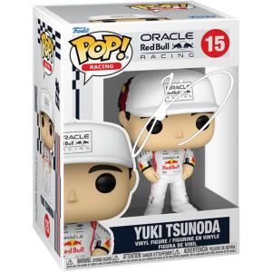 imageYuki Tsunoda 15 Facsimile Signed Reprint Laser Autographed Funko POP Formula 1 F1 Figurine with Protector Case