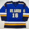 imageAutographedSigned Brett Hull St Louis Blue White Numbers Hockey Jersey JSA COA