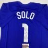 imageAutographedSigned Hope Solo Blue Soccer Team USA World Cup Jersey JSA COA