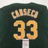 imageAutographedSigned Jose Canseco Oakland Dark Green Baseball Jersey JSA COA