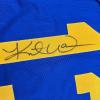 imageAutographedSigned Kurt Warner St Louis Blue Football Jersey JSA COA