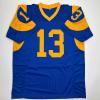 imageAutographedSigned Kurt Warner St Louis Blue Football Jersey JSA COA