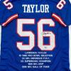 imageAutographedSigned Lawrence Taylor New York Blue Stat Football Jersey Beckett BAS COA