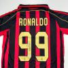 imageAutographedSigned Ricardo Ronaldo Nazario AC Milan BlackRed Soccer Futbol Jersey Beckett BAS COA