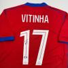imageAutographedSigned Vitinha PSG Paris Saint Germain Red Soccer Futbol Jersey Beckett BAS COA