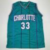 imageFacsimile Autographed Alonzo Mourning Charlotte Teal Reprint Laser Auto Basketball Jersey Size Mens XL