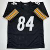 imageFacsimile Autographed Antonio Brown Pittsburgh Black Reprint Laser Auto Football Jersey Size Mens XL