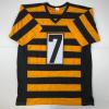 imageFacsimile Autographed Ben Roethlisberger Pittsburgh Bumble Bee Reprint Laser Auto Football Jersey Size Mens XL
