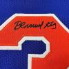 imageFacsimile Autographed Bernard King New York Blue Reprint Laser Auto Basketball Jersey Size Mens XL