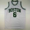 imageFacsimile Autographed Bill Russell Boston White Reprint Laser Auto Basketball Jersey Size Mens XL