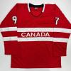 imageFacsimile Autographed Connor McDavid Canada Red 2025 4 Nations FaceOff Reprint Laser Auto Hockey Jersey Size Mens XL