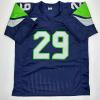 imageFacsimile Autographed Earl Thomas Seattle Blue Reprint Laser Auto Football Jersey Size Mens XL