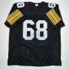 imageFacsimile Autographed LC LC Greenwood Pittsburgh Black Reprint Laser Auto Football Jersey Size Mens XL
