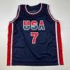 imageFacsimile Autographed Larry Bird United States Team USA Olympics Blue Reprint Laser Auto Basketball Jersey Size Mens XL