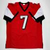 imageFacsimile Autographed Michael Mike Vick Atlanta Red Reprint Laser Auto Football Jersey Size Mens XL