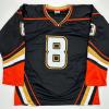 imageFacsimile Autographed Teemu Selanne Anaheim Black Reprint Laser Auto Hockey Jersey Size Mens XL