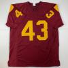 imageFacsimile Autographed Troy Polamalu USC Maroon Reprint Laser Auto College Football Jersey Size Mens XL