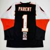 imageAutographedSigned Bernie Parent Philadelphia Black Hockey Jersey JSA COA