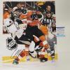 imageAutographedSigned Claude Giroux Philadelphia Flyers Sidney Crosby Hit 16x20 Hockey Photo PSADNA COA