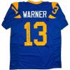 imageAutographedSigned Kurt Warner St Louis Blue Football Jersey JSA COA