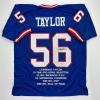 imageAutographedSigned Lawrence Taylor New York Blue Stat Football Jersey Beckett BAS COA