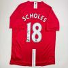 imageAutographedSigned Paul Scholes Manchester United Red Soccer Jersey Beckett BAS COA