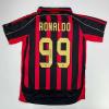 imageAutographedSigned Ricardo Ronaldo Nazario AC Milan BlackRed Soccer Futbol Jersey Beckett BAS COA