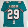 imageAutographedSigned Sam Madison Miami Teal Football Jersey JSA COA