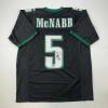 imageFacsimile Autographed Donovan McNabb Philadelphia Black Reprint Laser Auto Football Jersey Size Mens XL