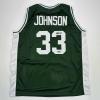 imageFacsimile Autographed Earvin Magic Johnson Michigan State Green Reprint Laser Auto College Basketball Jersey Size Mens XL